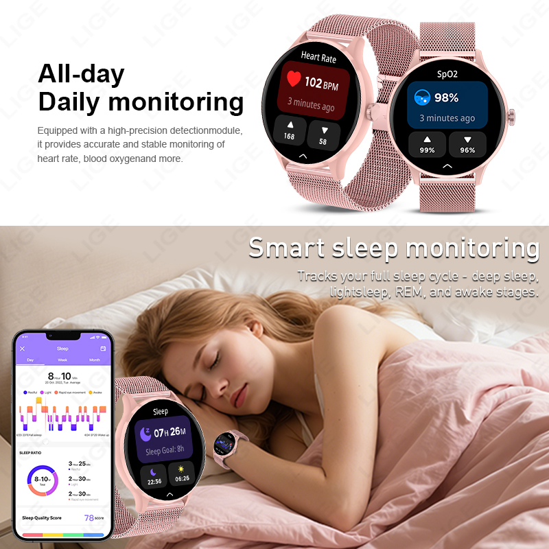 LIGE Wasserdichte Damen-Smartw – Watches Ladies Smartwatch Bewertung und Preis